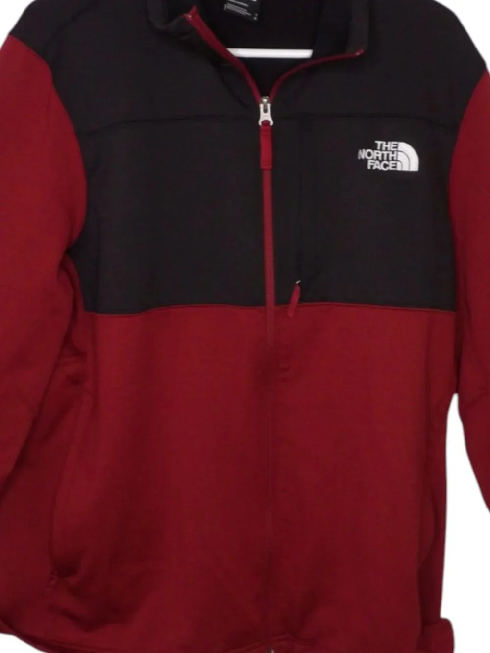 The North Face Astro Ridge Full Zip Fleece Jacket Red and Black Large